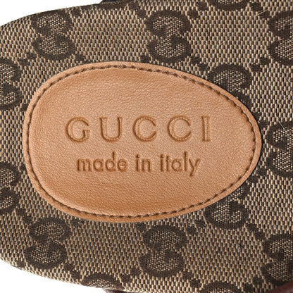 Gucci GG Monogram Lavaredo Eco Fabric Mens Slide Sandals With Straps 9 Beige Ebony Light Brown 8 of 8