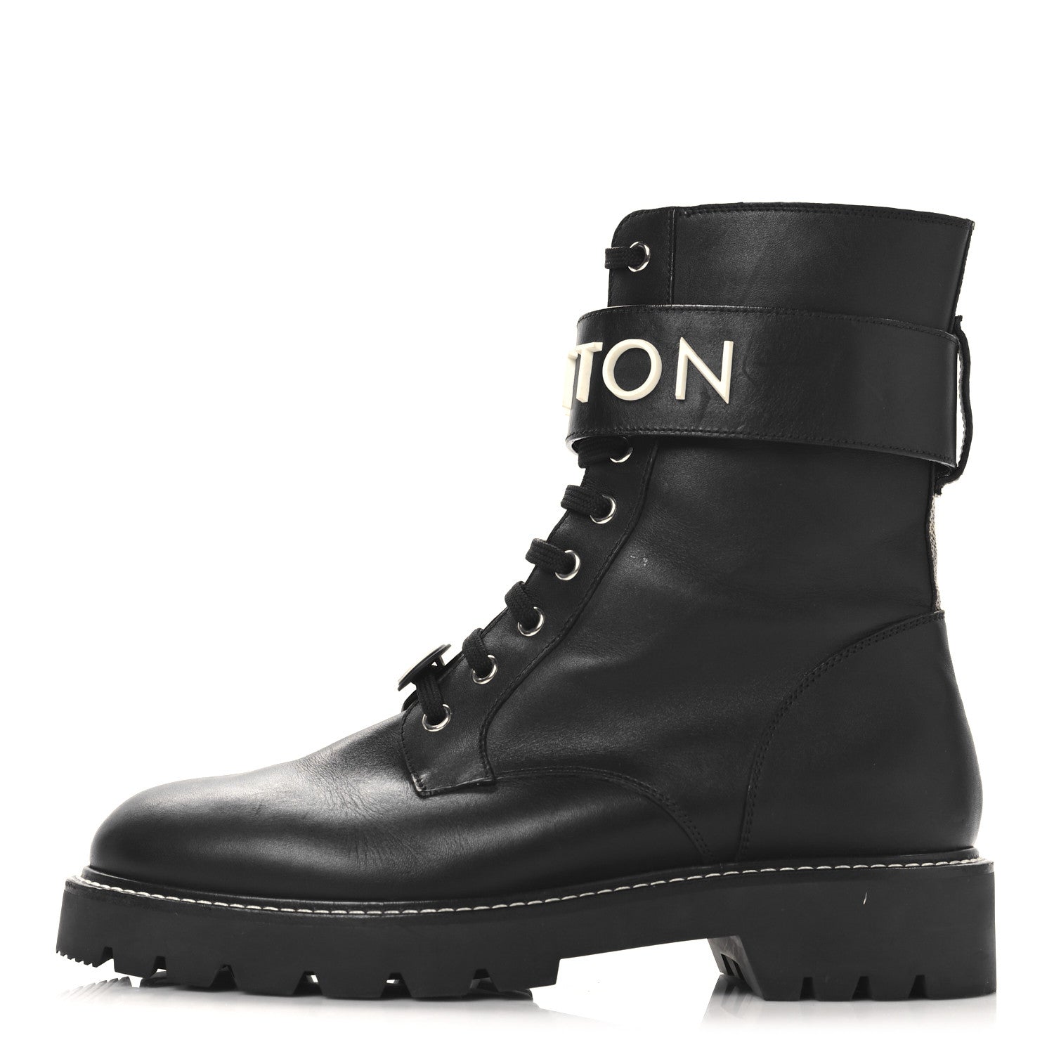 Louis Vuitton Calfskin Territory Flat Ranger Boots 40 Black 1 of 9