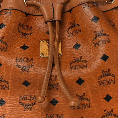 MCM Visetos Essential Drawstring Bucket Bag Cognac 7 of 21