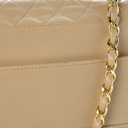 Chanel Lambskin Quilted Trapezoid Shoulder Flap Bag Beige 9 of 11