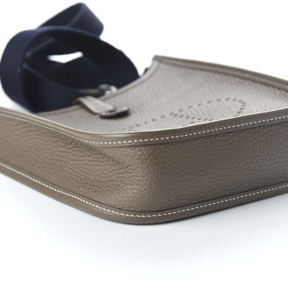 Hermes Taurillon Clemence Amazone Evelyne TPM Etoupe Bleu Indigo 6 of 10