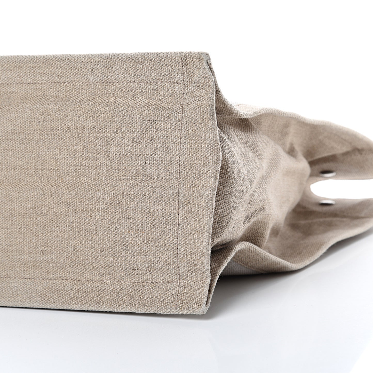 Linen Calfskin Rive Gauche Tote Optic White