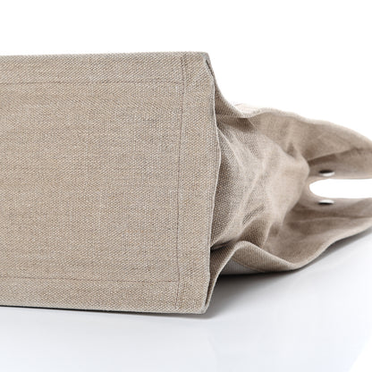 Saint Laurent Linen Calfskin Rive Gauche Tote Optic White 9 of 10