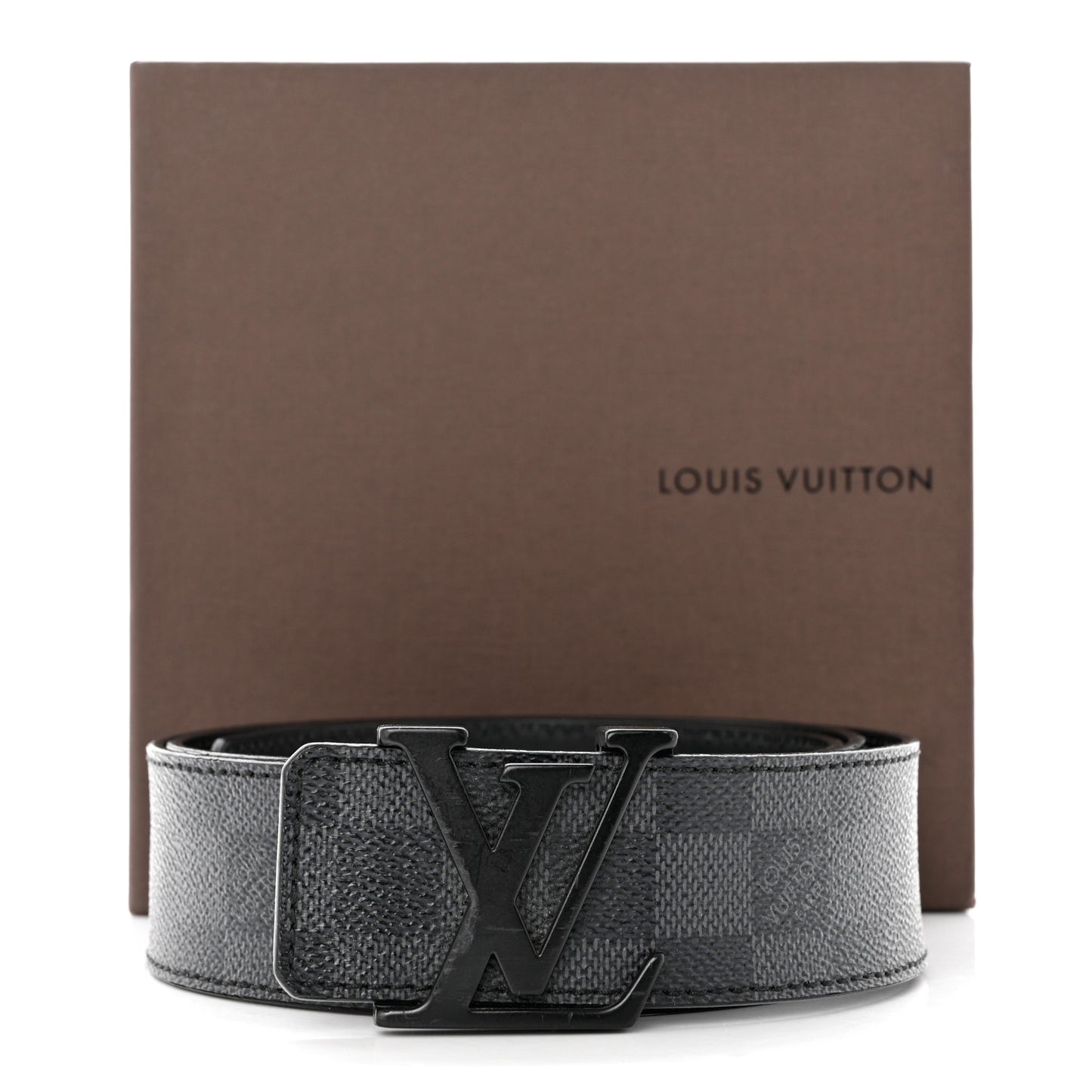 Damier Graphite 40mm LV Initiales Belt 95 38