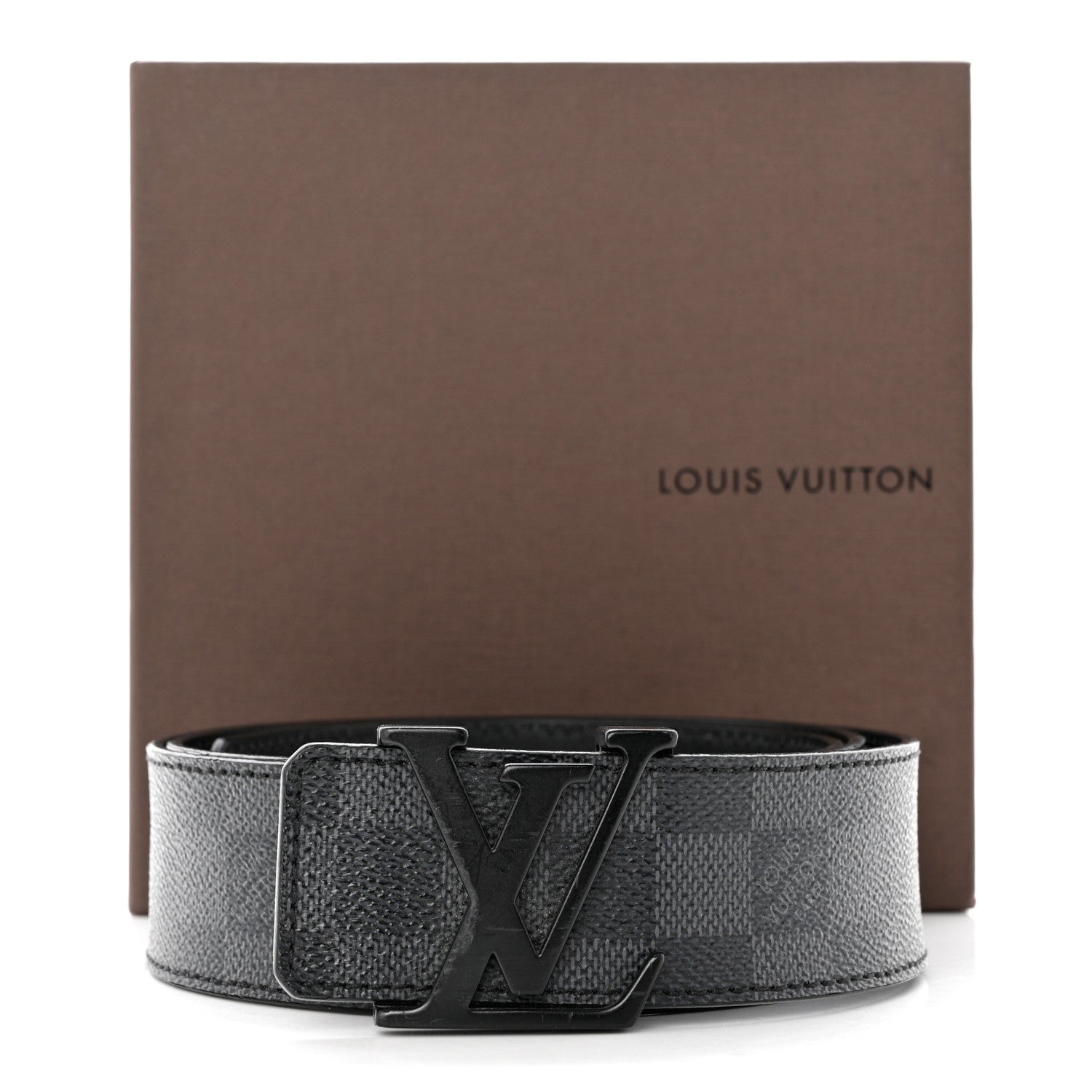 Louis Vuitton Damier Graphite 40mm LV Initiales Belt 95 38 6 of 6