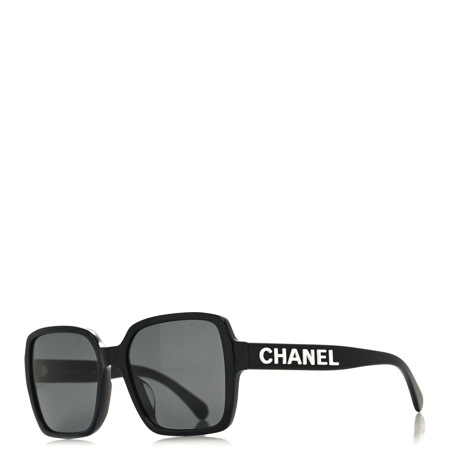 Chanel Acetate Polarized Square Sunglasses 5408-A Black 1 of 9