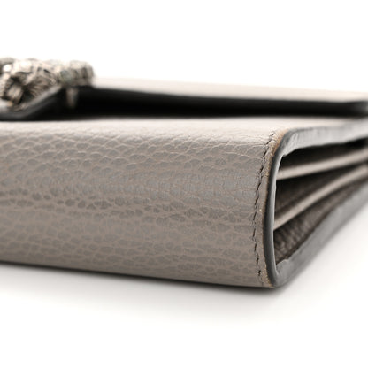 Gucci Dollar Calfskin Crystal Mini Dionysus Chain Wallet Dusty Grey Black Diamond 12 of 15