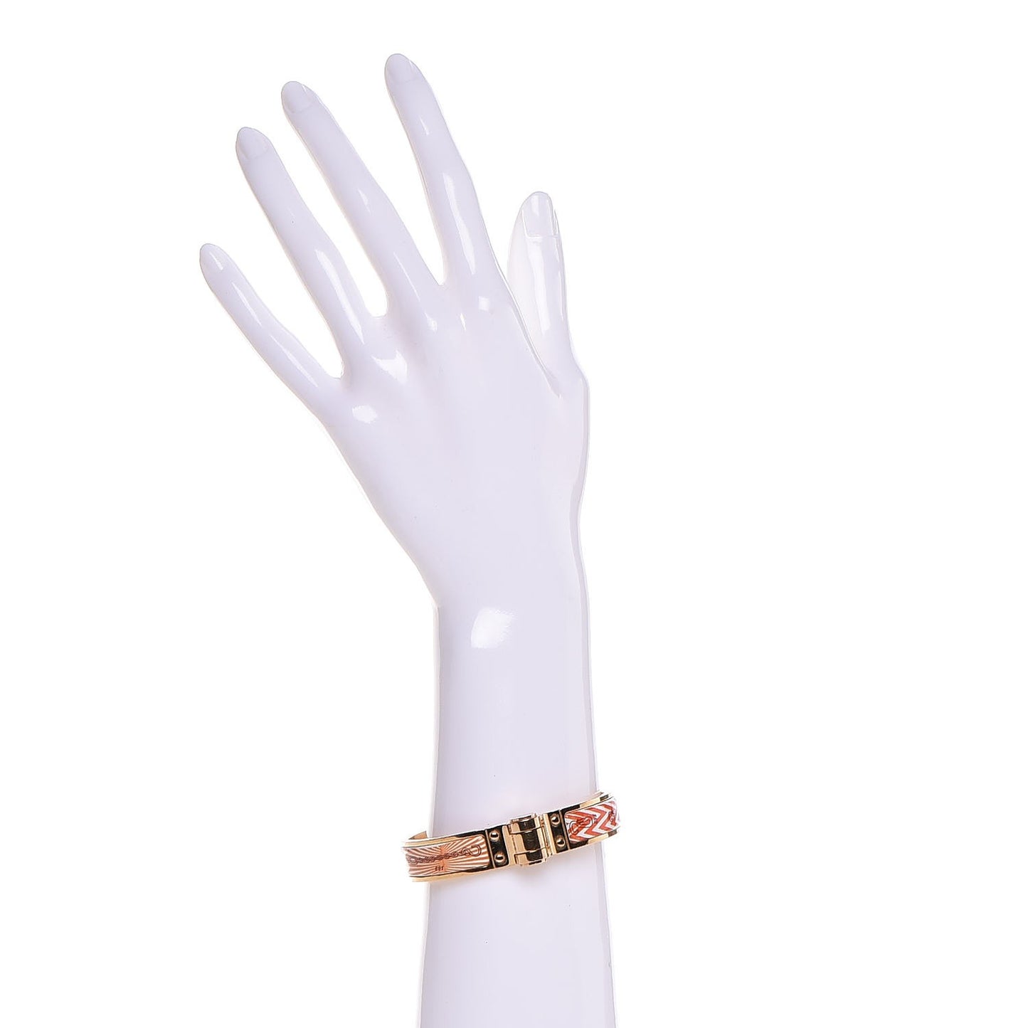 Enamel Printed Narrow Manufacture de Boucleries Hinged Bracelet S
