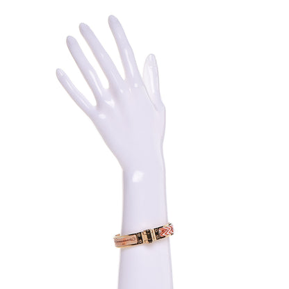 Hermes Enamel Printed Narrow Manufacture de Boucleries Hinged Bracelet S 2 of 8