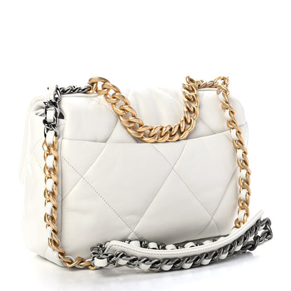 Chanel Lambskin Quilted Medium Chanel 19 Flap White 2 of 4