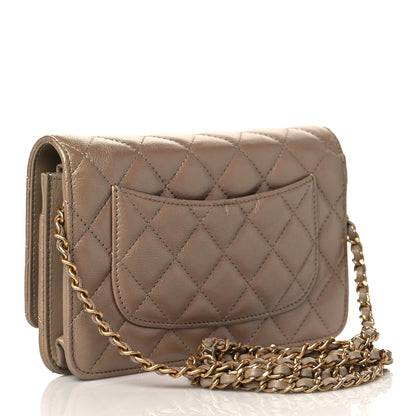 Chanel Metallic Aged Calfskin Reissue Wallet On Chain WOC Gold 3 of 10