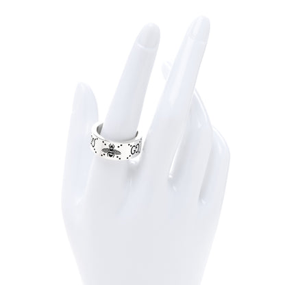 Gucci Sterling Silver GG Bee Band Ring 60 9 2 of 4