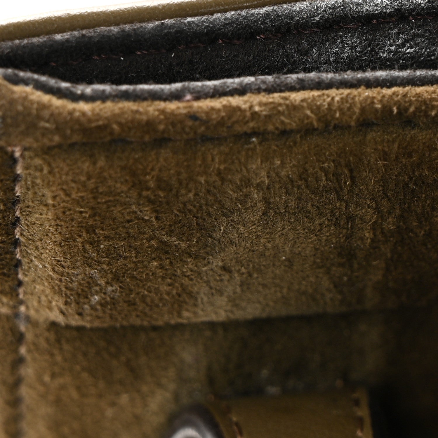 Fendi Vitello Vernice Camoscio Mini Fendi Origami Military Brown Avocado 12 of 13