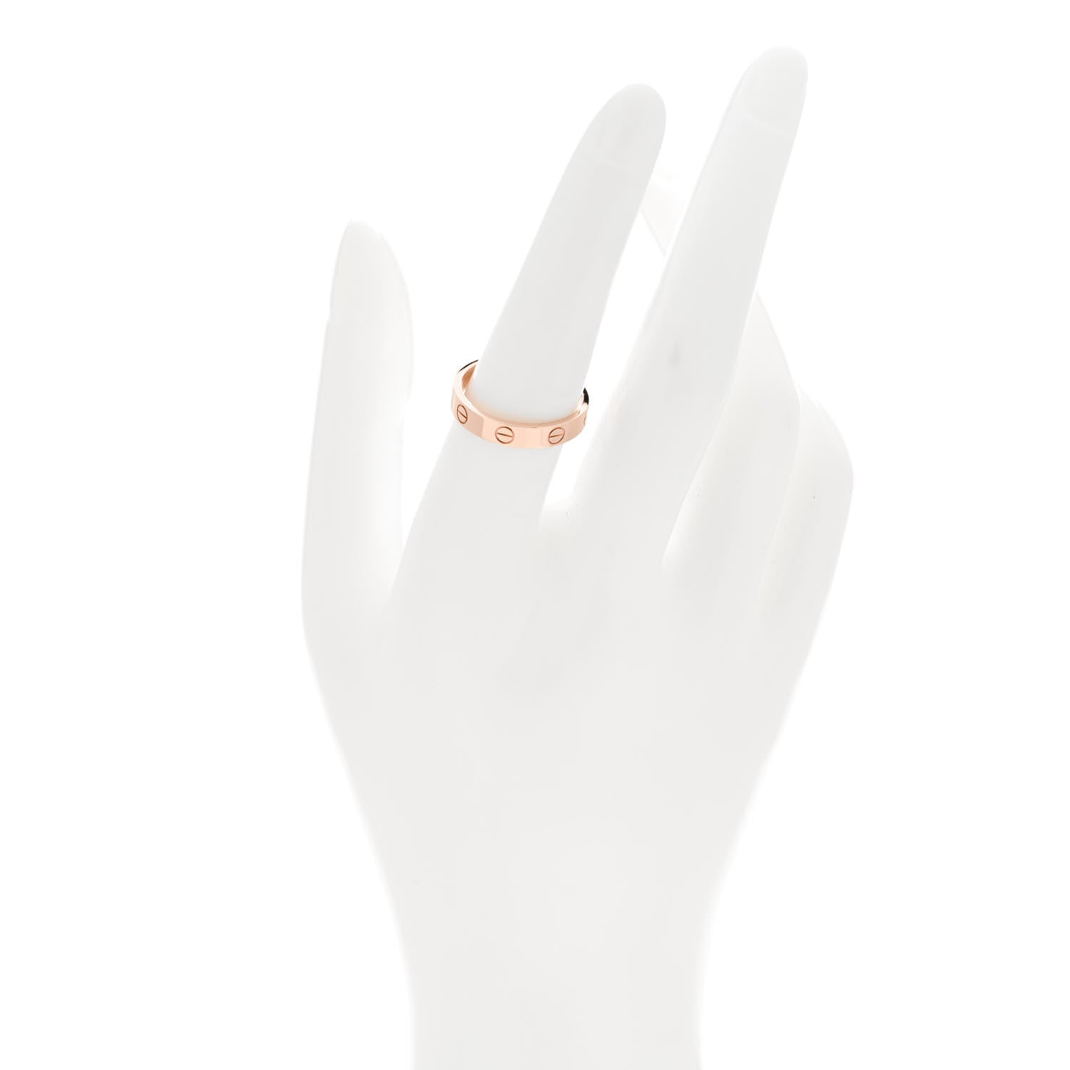 Cartier 18K Pink Gold 3.5mm LOVE Wedding Band Ring 55 7.25 2 of 5