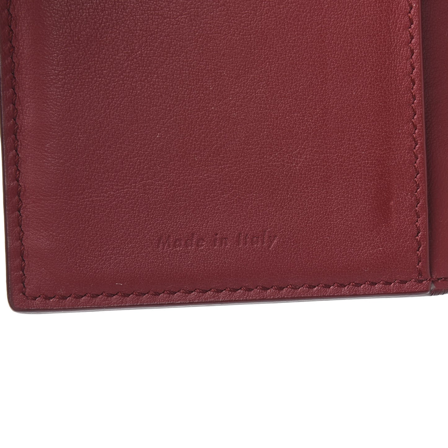 Smooth Lambskin Frame Coin Card Purse Burgundy