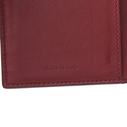 Celine Smooth Lambskin Frame Coin Card Purse Burgundy 6 of 7