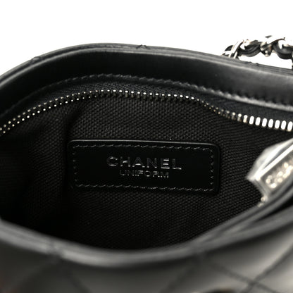 Chanel Lambskin Quilted Uniform Crossbody Bag Black 6 of 11