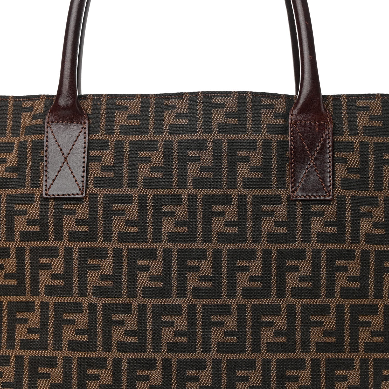 Fendi Zucca Calfskin Shopping Tote Tobacco 7 of 16