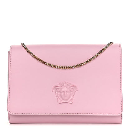 Versace Smooth Calfskin Palazzo Chain Evening Bag Pink 1 of 13
