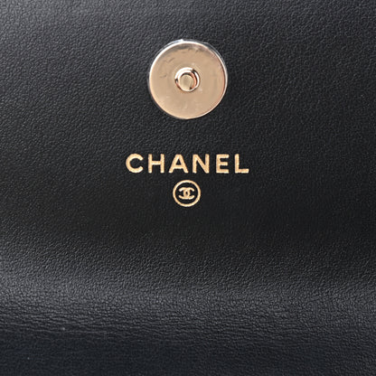 Chanel Calfskin Quilted Maxi Pearls Clutch With Chain Black 5 of 7