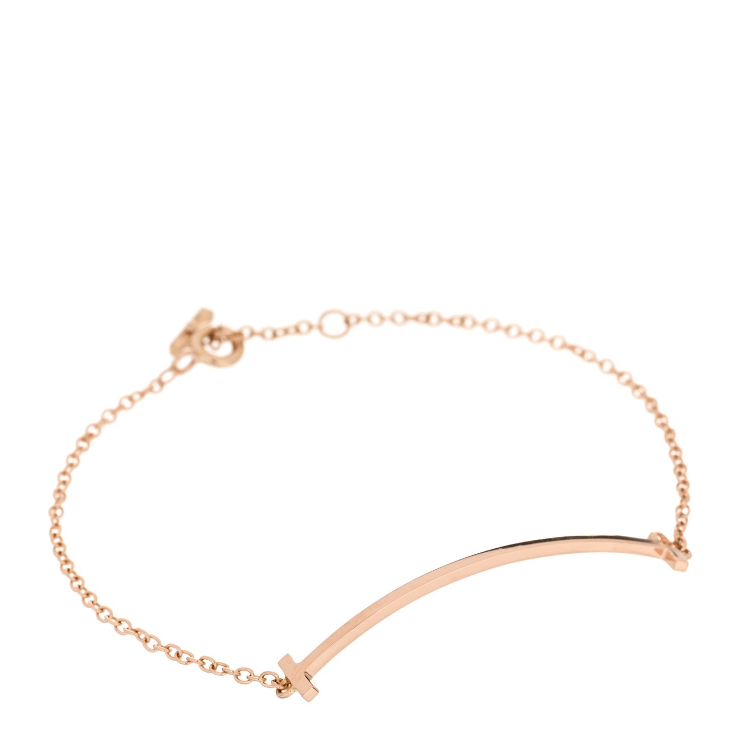 18K Rose Gold T Smile Bracelet