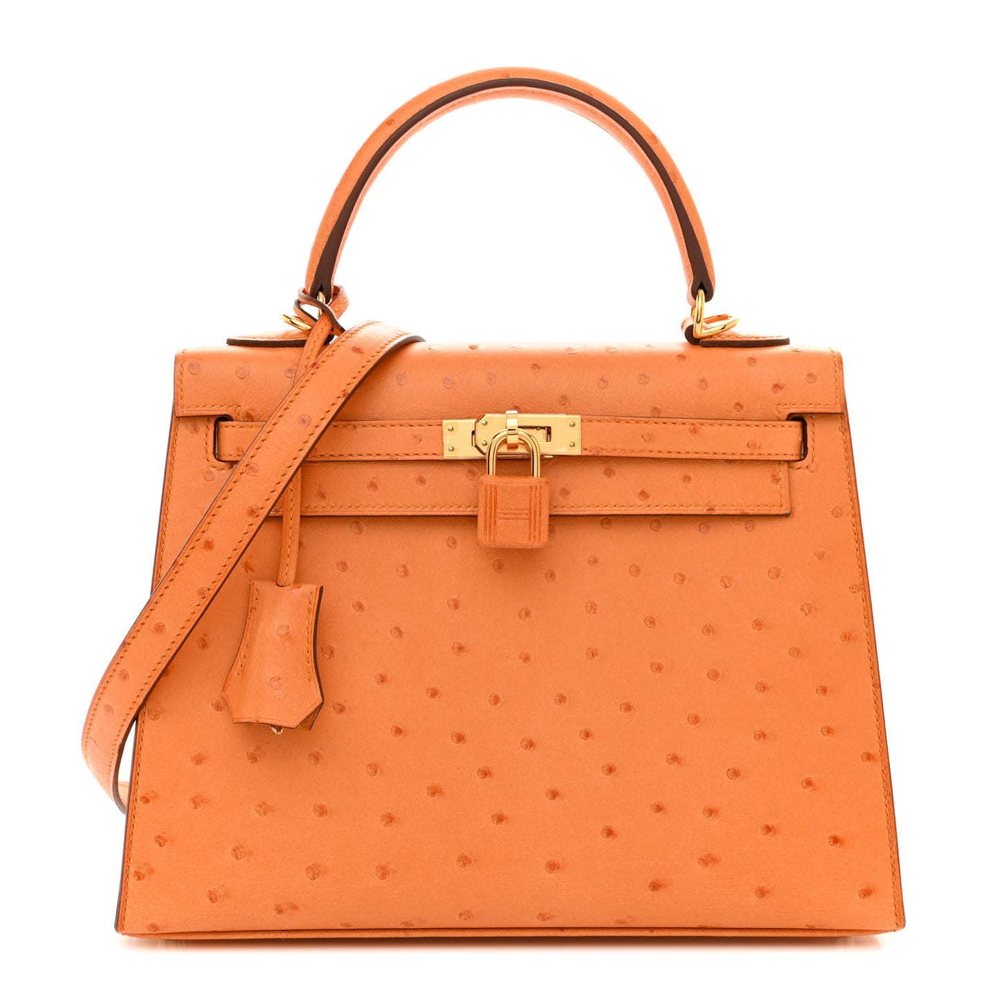 Ostrich Kelly Sellier 25 Abricot