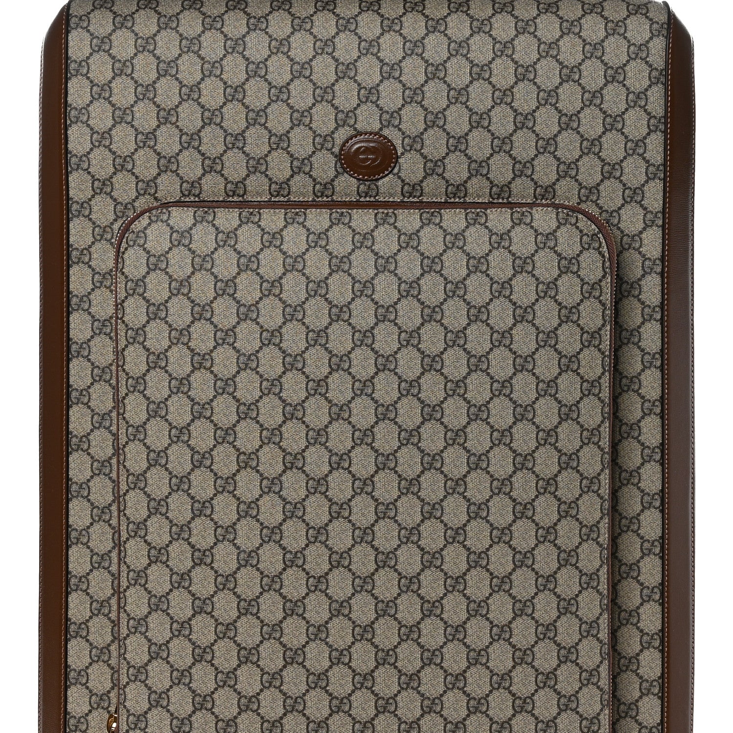 Gucci GG Supreme Monogram Azalea Calfskin Retro Interlocking G Carry On Trolley Beige Ebony Brown Sugar 9 of 11