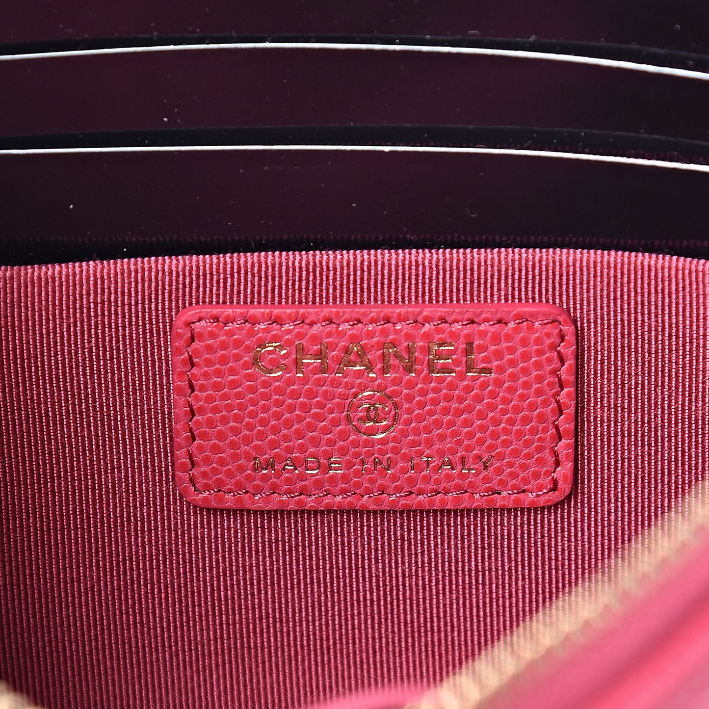 Caviar Quilted Cosmetic Case Pink