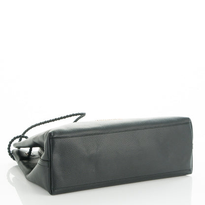 Gucci Calfskin Large Gifford Braided Handle Tote Black 4 of 7