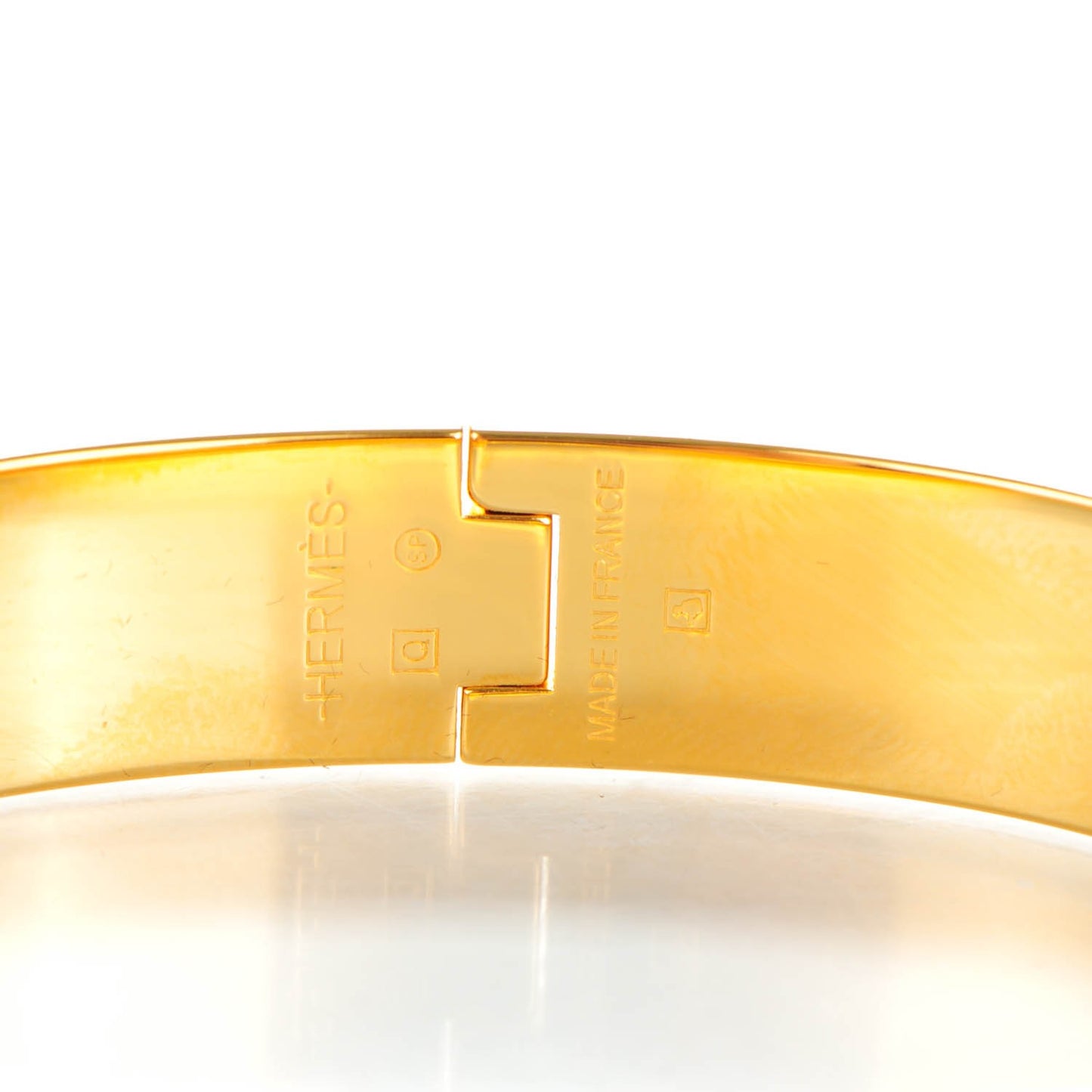 Enamel Narrow Clic Clac H Bracelet GM White