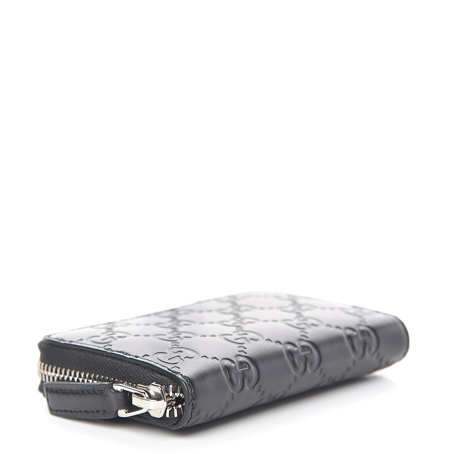 Guccissima Zip Around Card Case Black