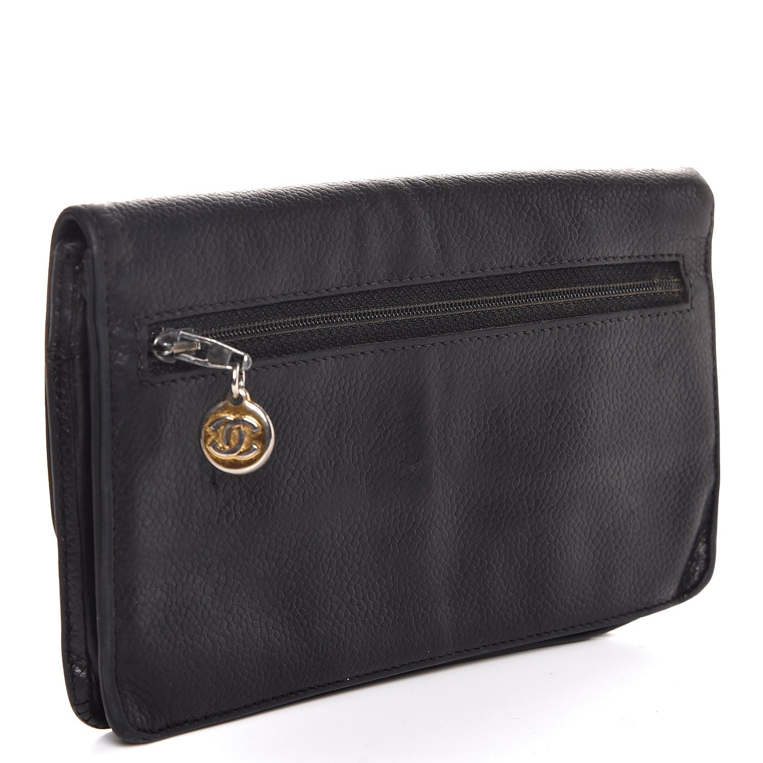 Chanel Caviar Timeless CC Flap Wallet Black 3 of 11