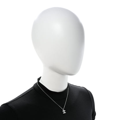 Chanel Crystal Timeless CC Necklace Silver 2 of 6