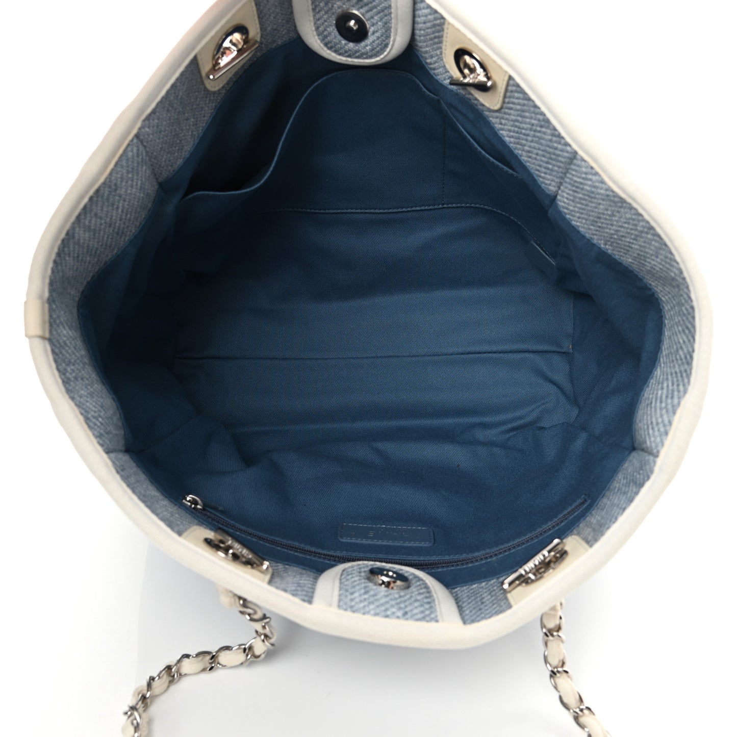 Canvas Small Deauville Tote Denim Blue