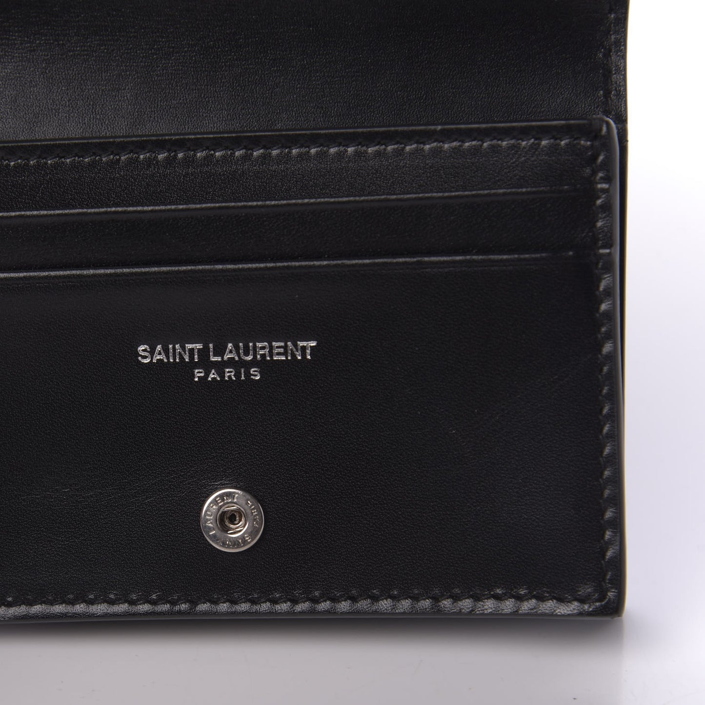 Lambskin Monogram Card Case Black
