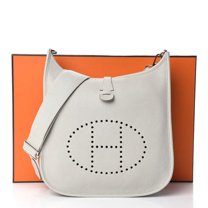 Hermes Taurillon Clemence Evelyne III PM Gris Perle 17 of 17