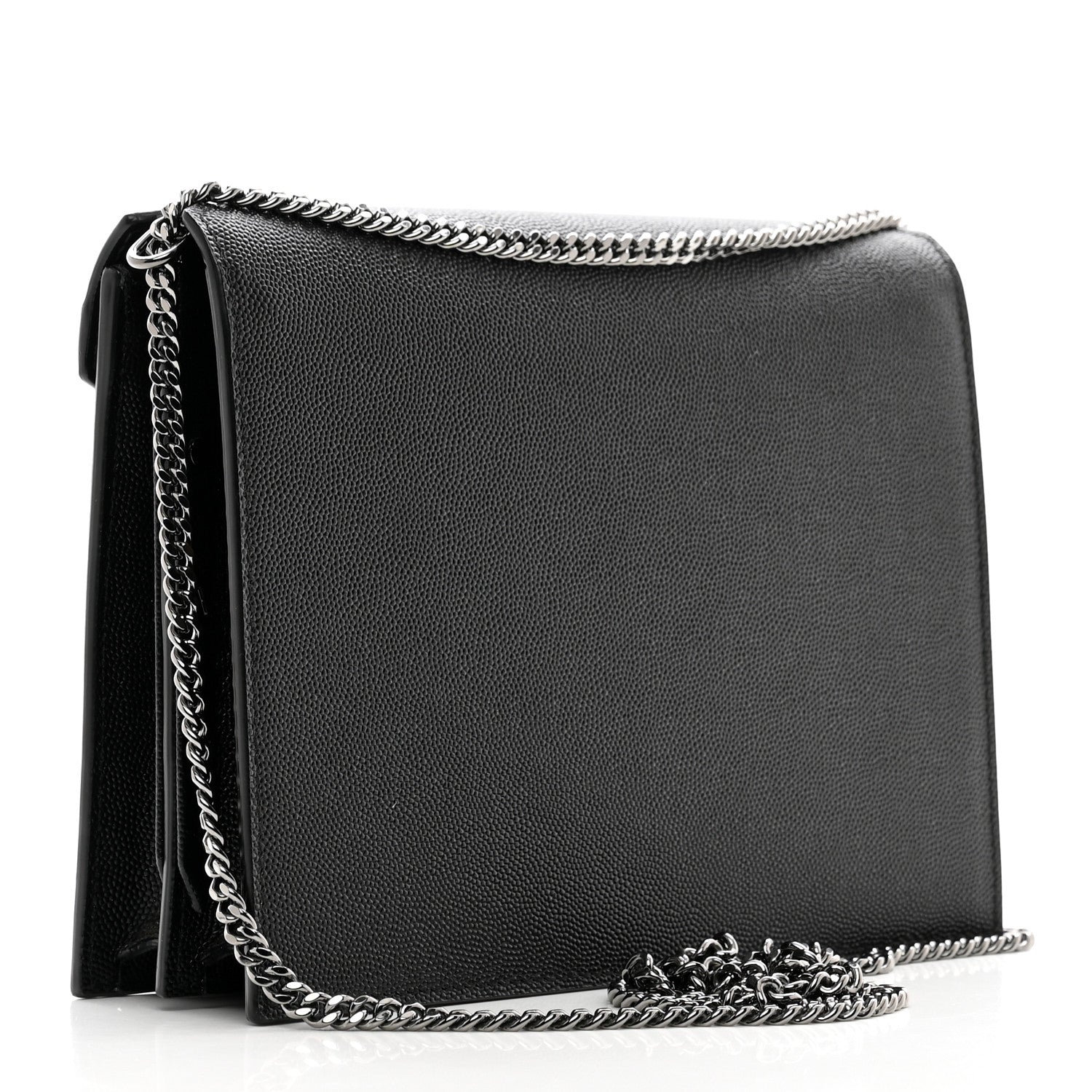 Saint Laurent Grain De Poudre Monogram Cassandra Clasp Bag Black Rouge Legion 3 of 10