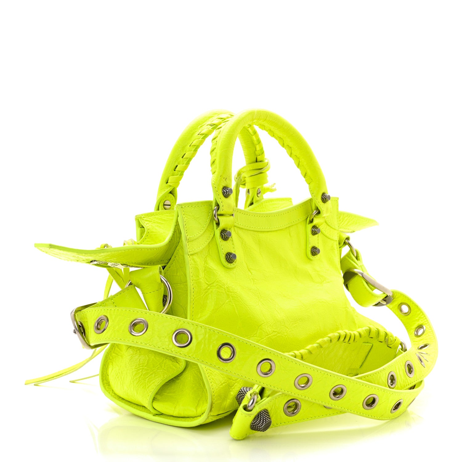 Balenciaga Agneau Arena Neo Cagole Handbag XS Fluo Yellow 4 of 11