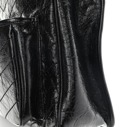 Saint Laurent Crinkled Calfskin Matelasse Monogram Large Niki Chain Satchel Black 12 of 12