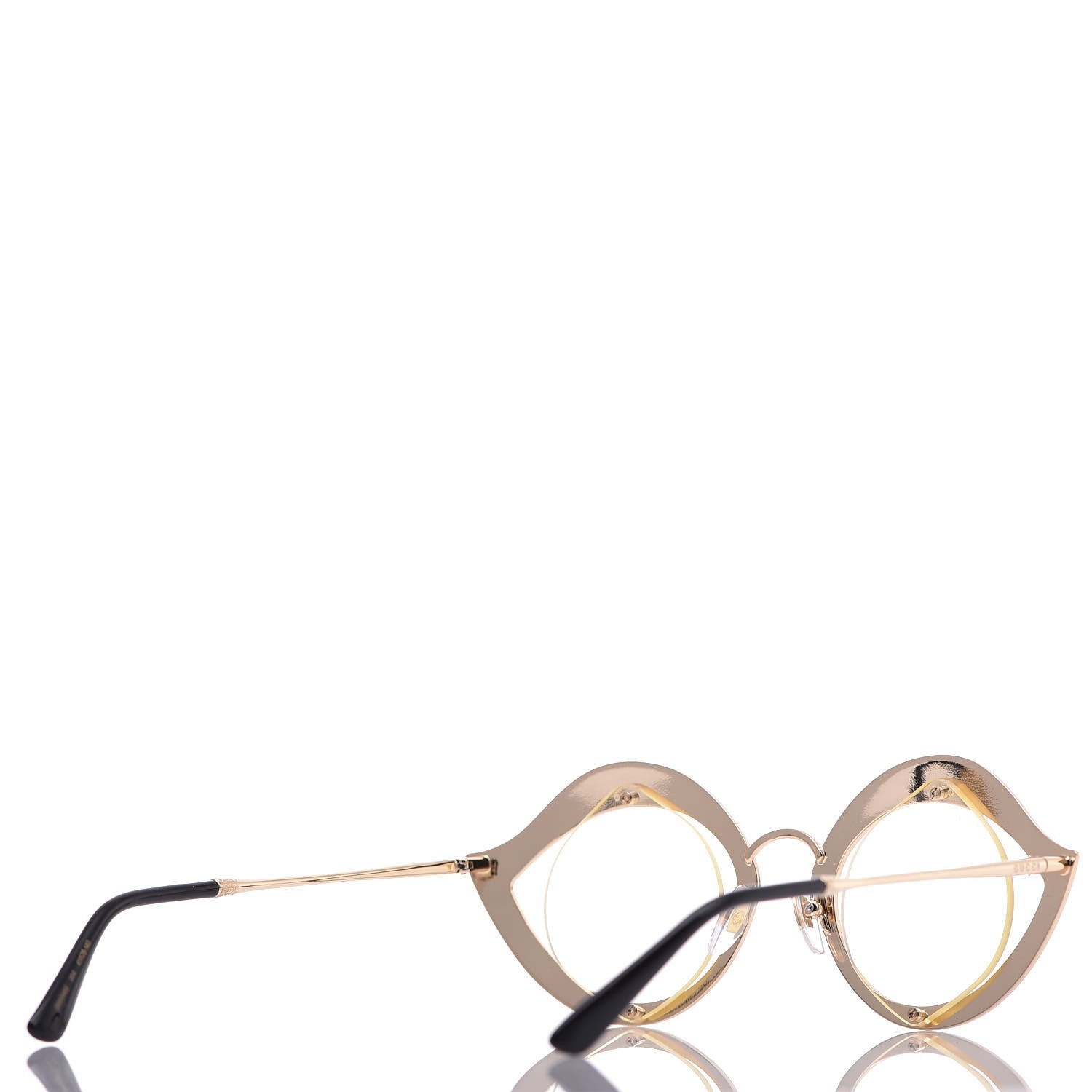 Gucci Metal Crystal Cat Eye Sunglasses GG0046/S Light Pink 4 of 10