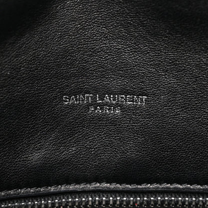 Saint Laurent Lambskin Quilted Medium Loulou Puffer Monogram Chain Satchel Black 6 of 11
