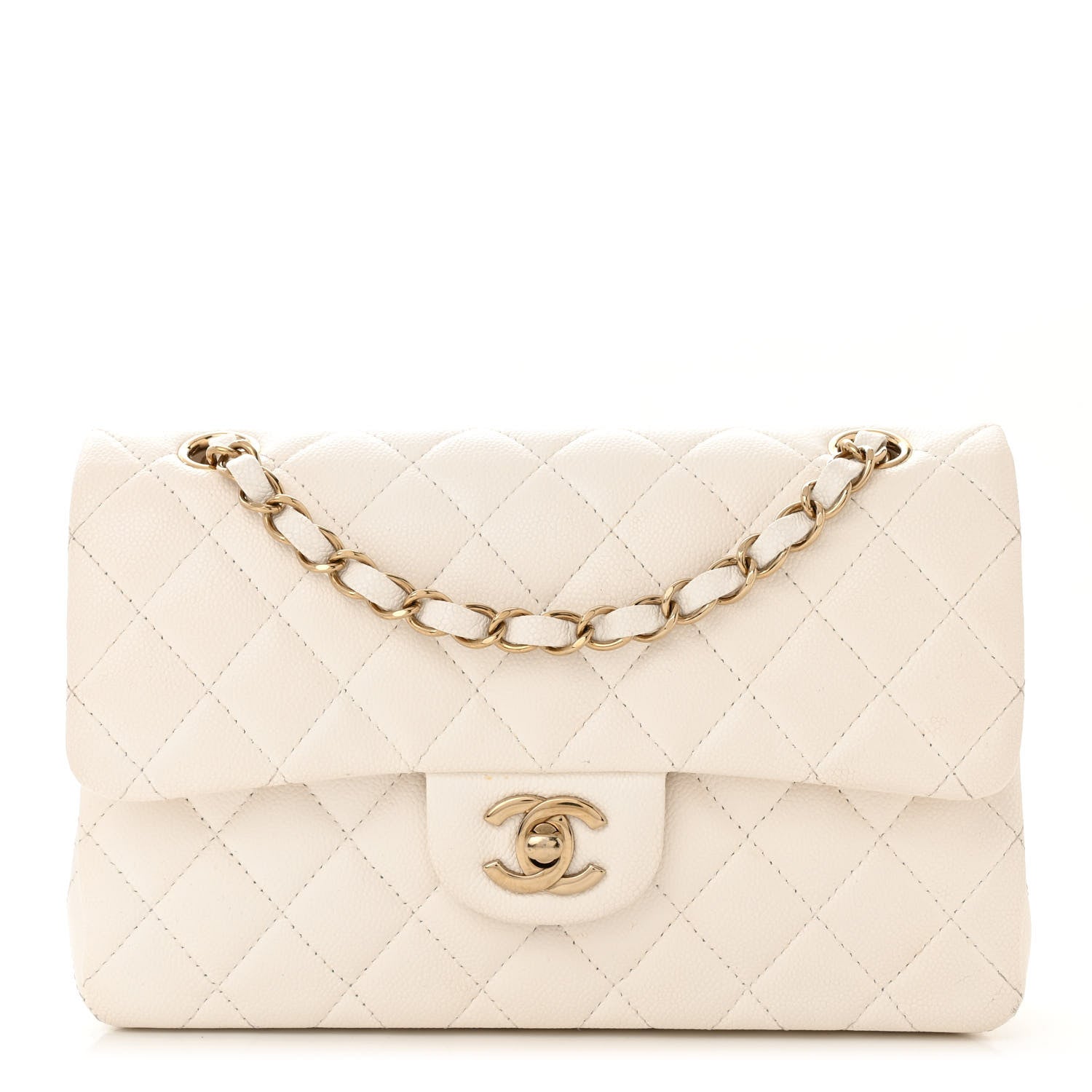 Chanel Caviar Quilted Small Double Flap White 1 of 15