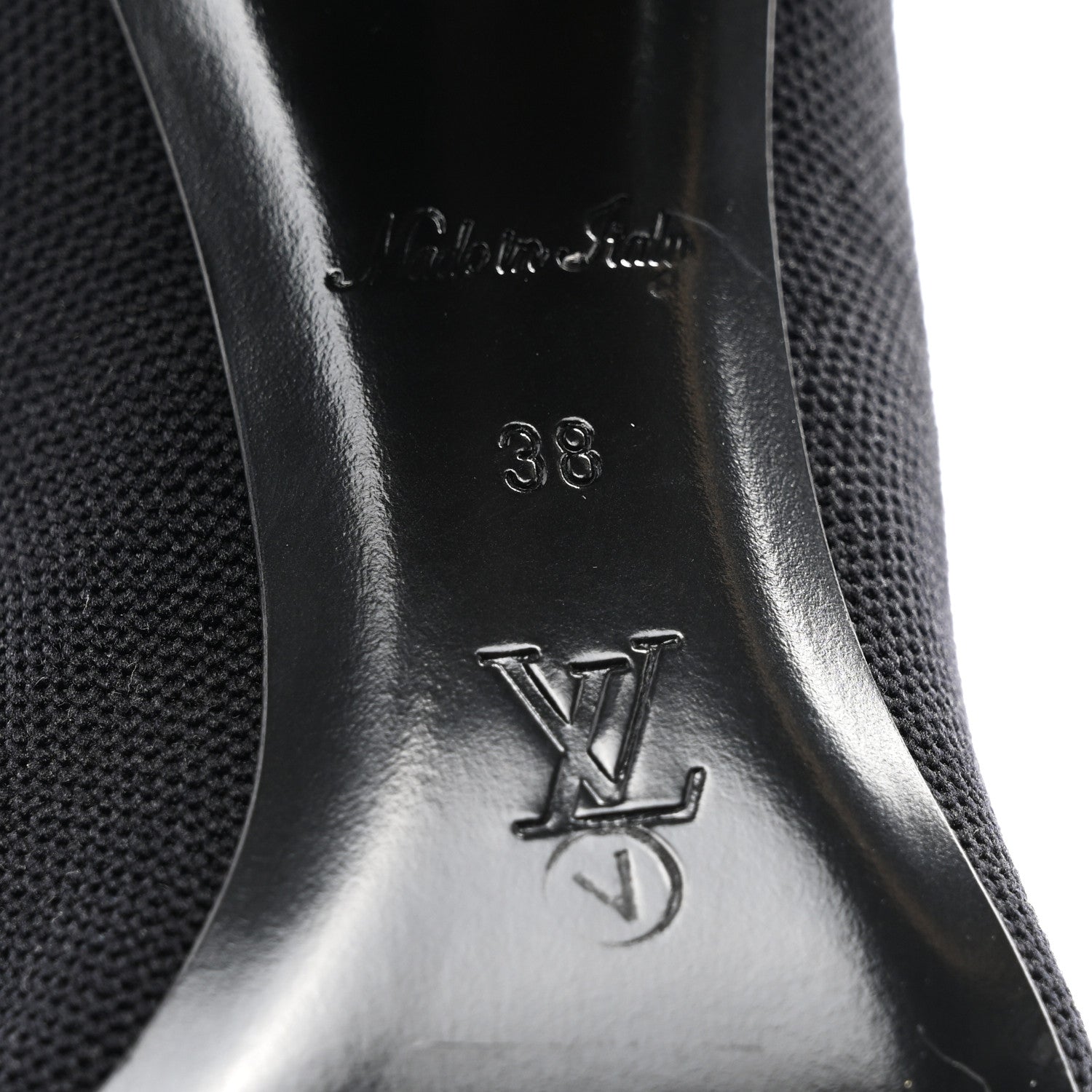 Louis Vuitton Monogram Stretch Fabric Silhouette Ankle Boots 38 Black 6 of 7