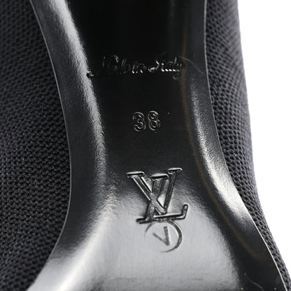 Louis Vuitton Monogram Stretch Fabric Silhouette Ankle Boots 38 Black 6 of 7