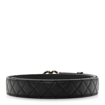 Chanel Lambskin Quilted CC Chain Belt 90/36 Black 2 of 9