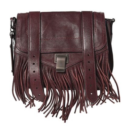 Proenza Schouler Lambskin Fringe PS1 Crossbody Pouch Oxblood 1 of 7