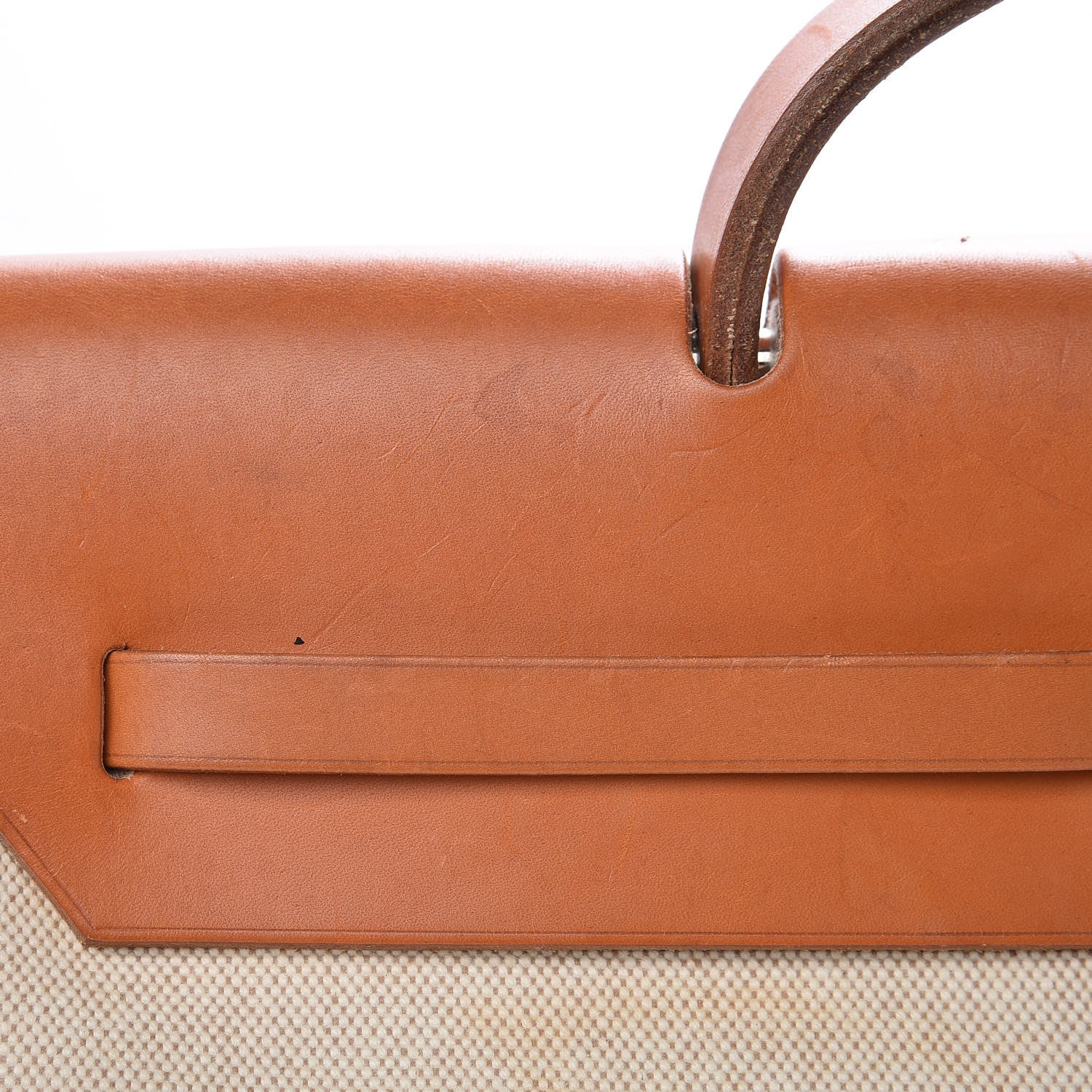Hermes Toile Vache Calfskin Herbag 40 GM Natural 17 of 29