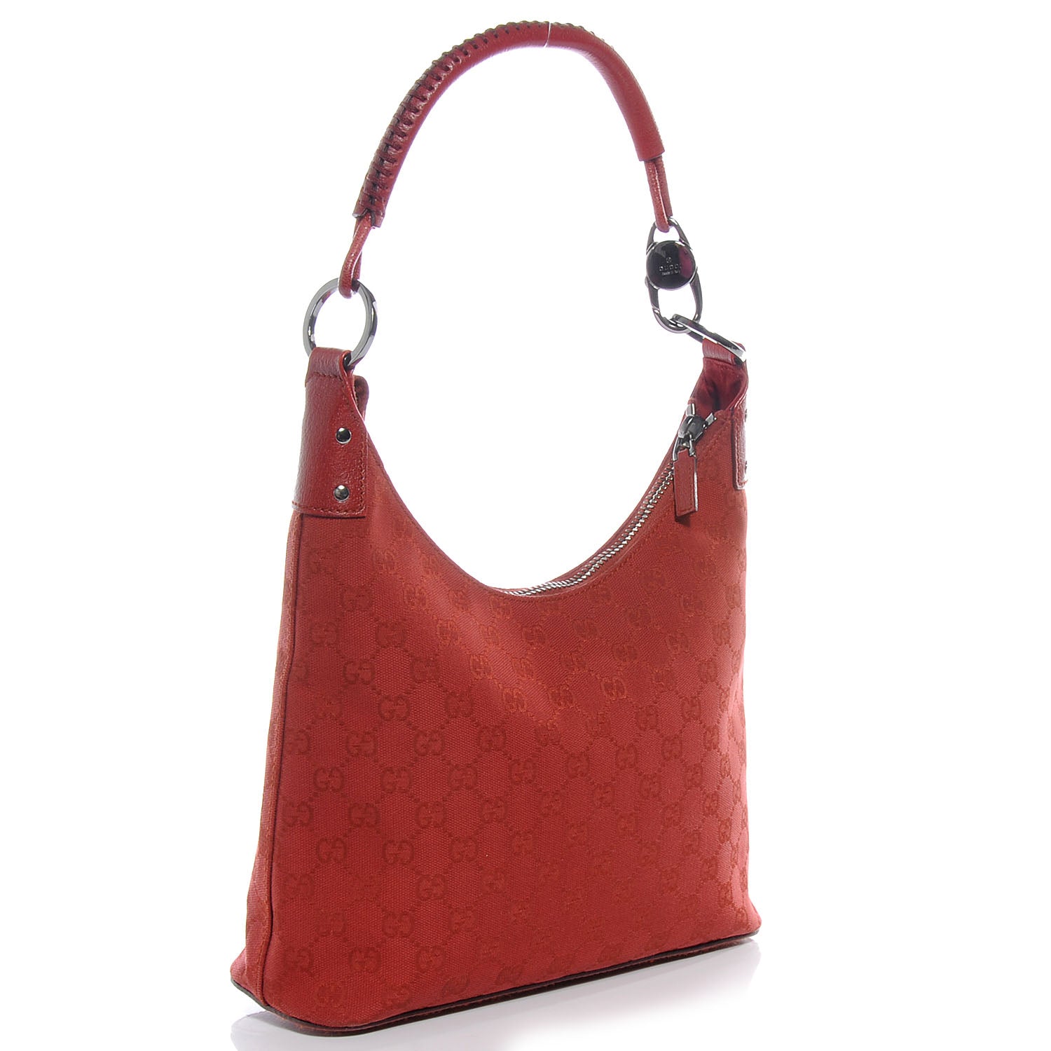 Gucci Monogram GG Signature Shoulder Bag Red 3 of 7
