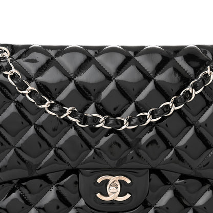 Chanel Patent Quilted Jumbo Double Flap Black 8 of 12