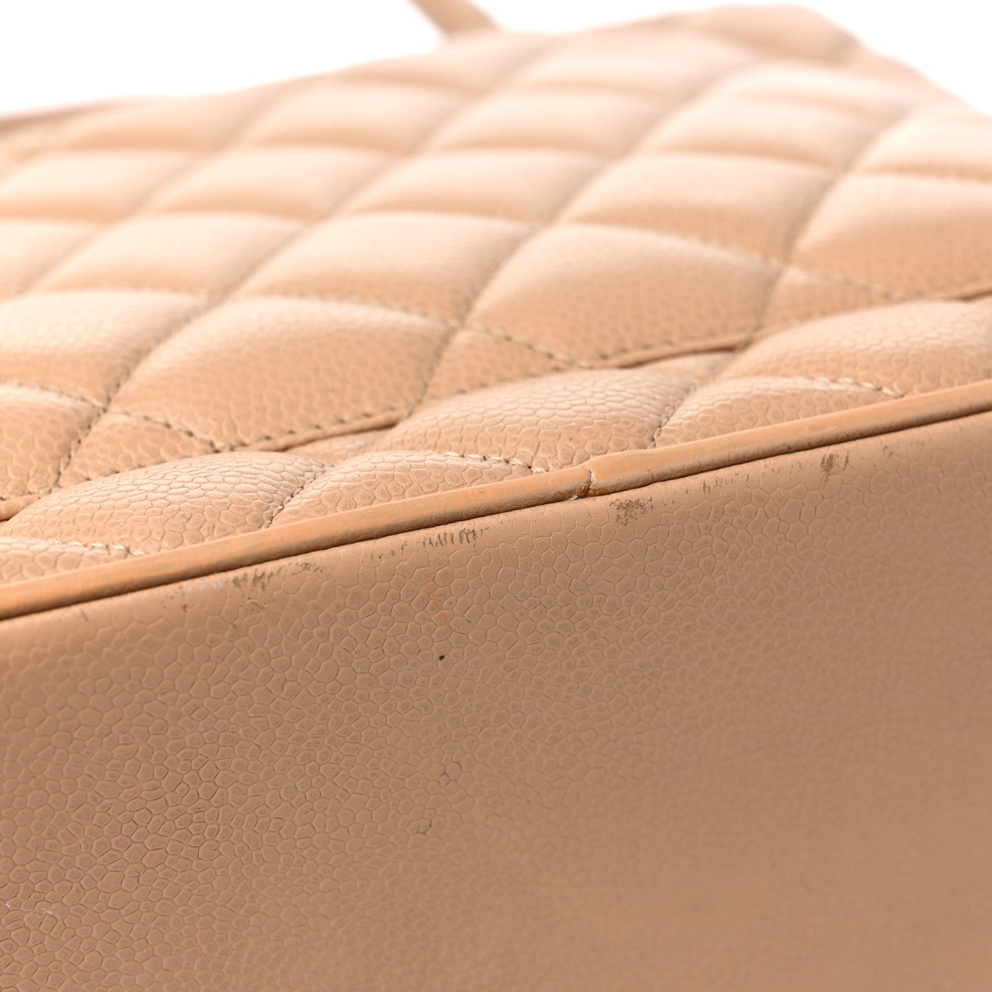 Caviar Quilted Medallion Tote Beige